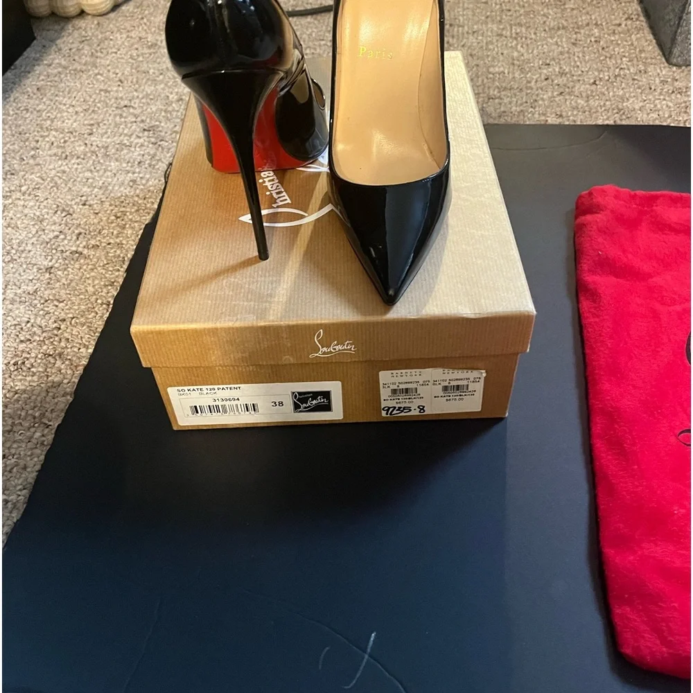 Black red bottoms in original box with box bag included. Like new. - Picture 2 of 9